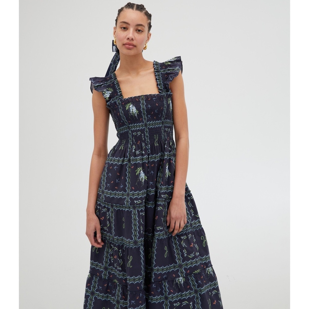 Hill House Home Ellie Nap Dress – Navy Floral Patchwork